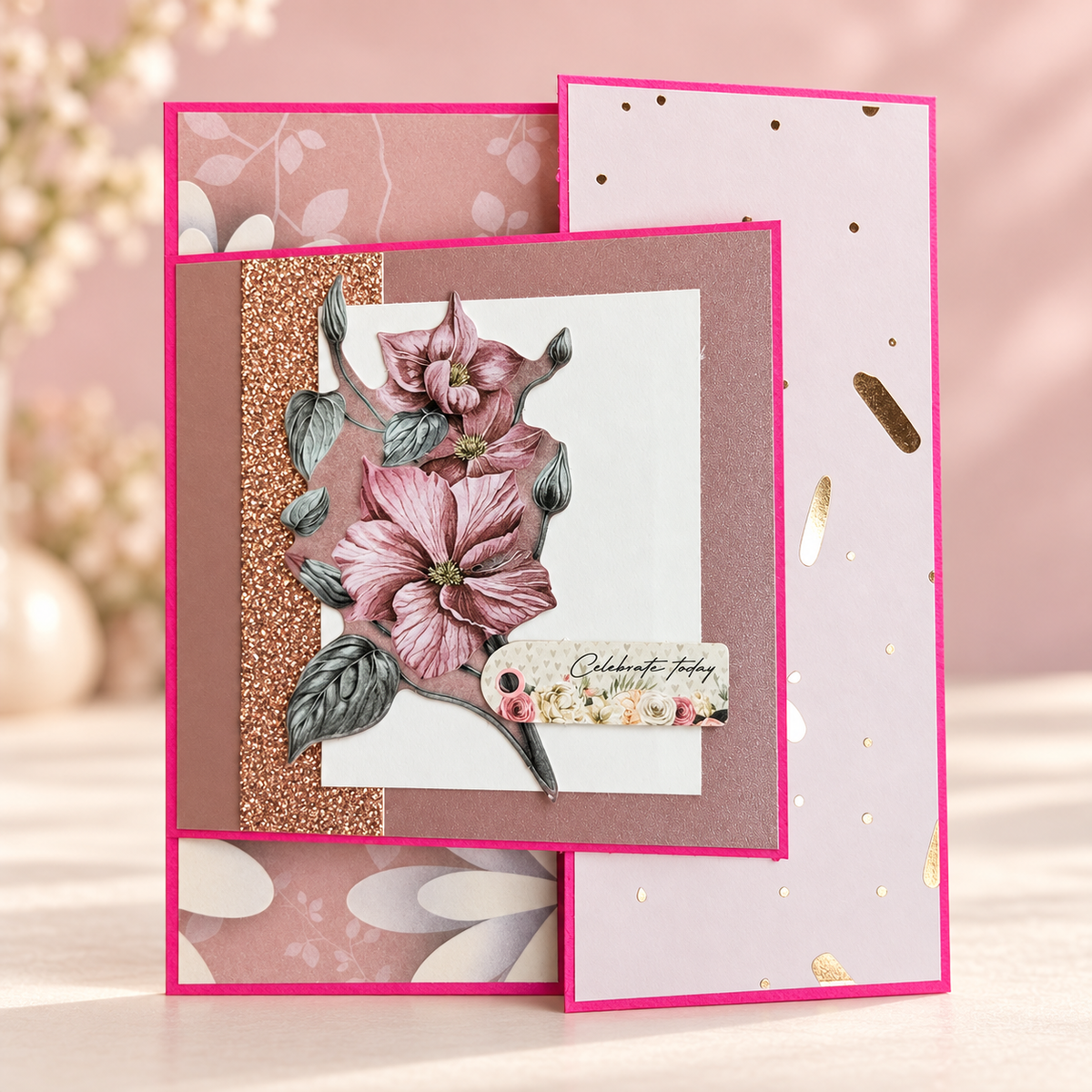 celebrate today fun fold birthday card Busy mama 4