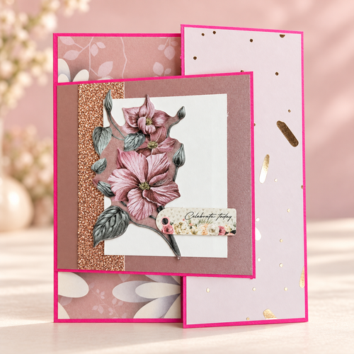 celebrate today fun fold birthday card Busy mama 4