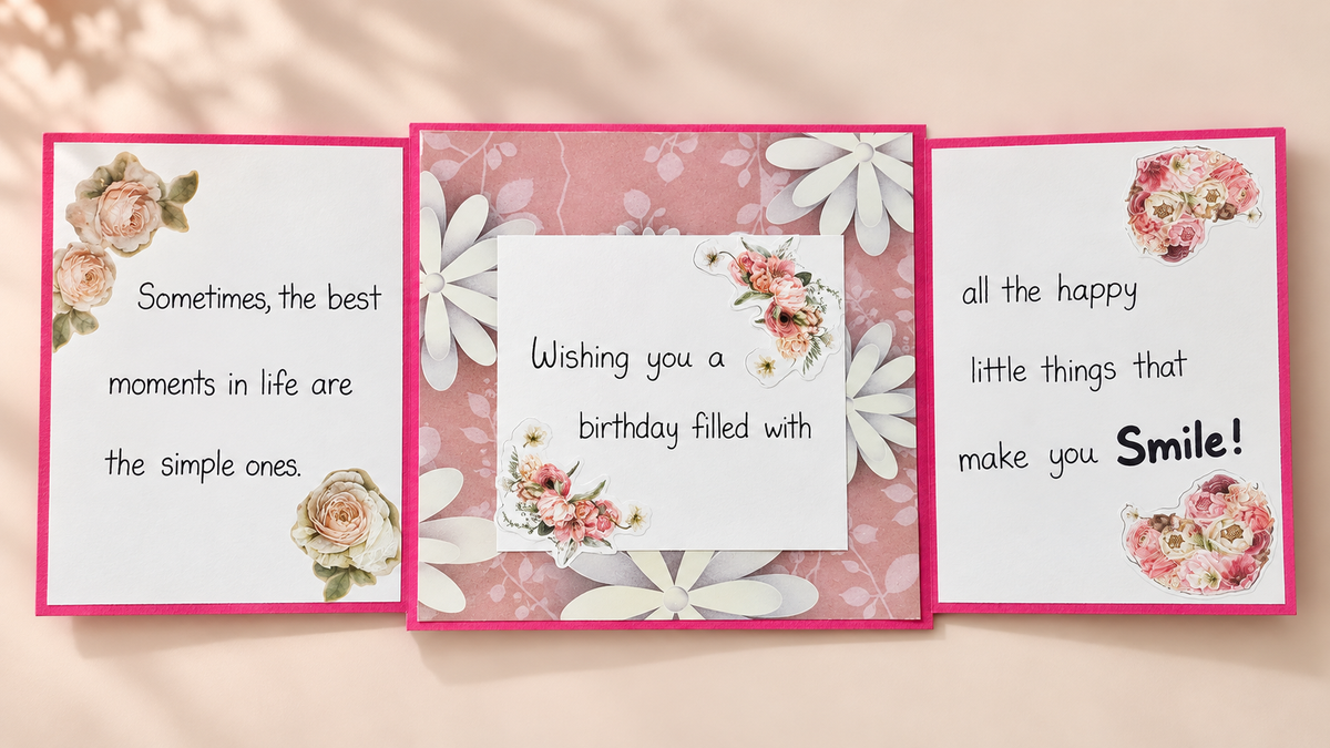celebrate today fun fold birthday card Busy mama 4