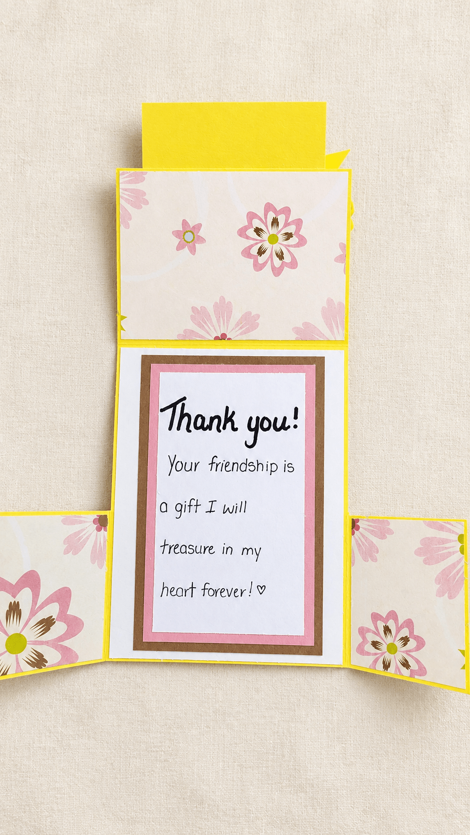 dutch fold thank you card Busy mama 4