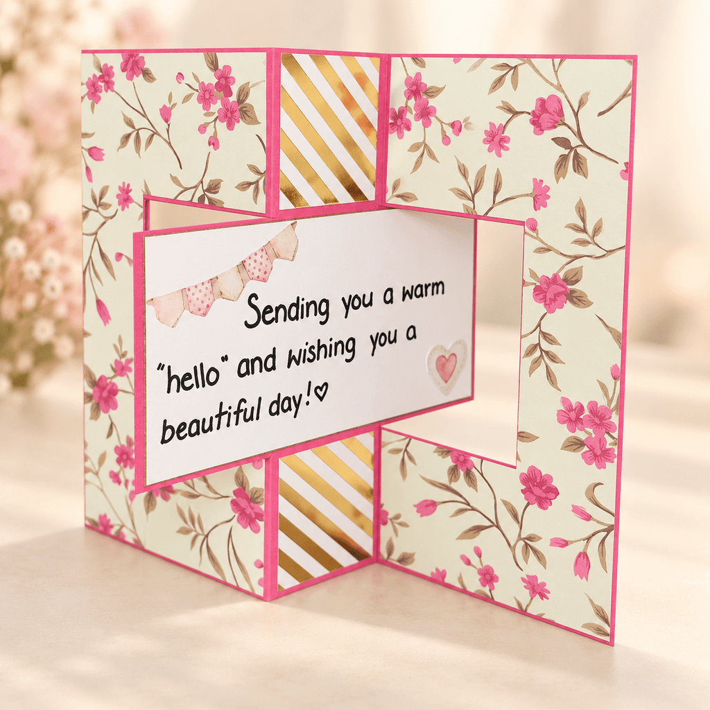 flip hello greeting card Busy mama 4
