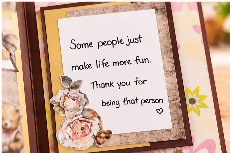 Handmade “Life Is Better Together” Card – Teddy Bear & Butterfly Friendship Keepsake Card Busy mama 4