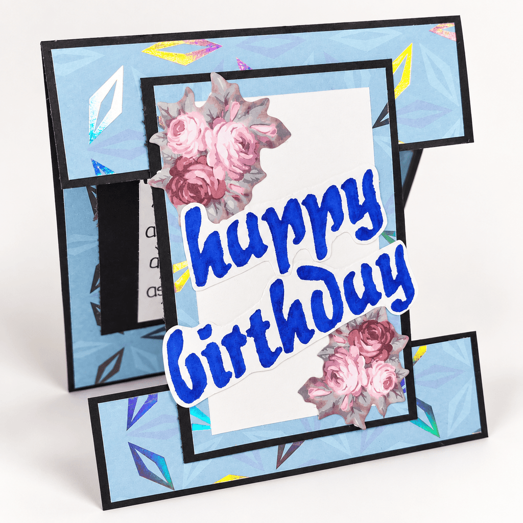 happy birthday fun fold Busy mama 4